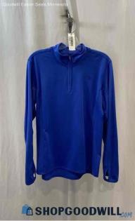 The North Face Women's Blue 1/4 Zip Sweater - Sz L