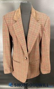 Sellecca Women's Brown Plaid blazer