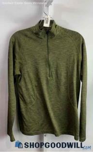 REI Men's Olive Green Half Zip Sweater - Sz M