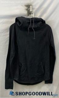 Athleta Women's Black Jersey Knit Lightweight Mock Neck Hoodie - Sz S