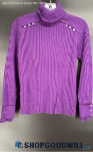 Donnkenny Women's Purple LS sweater