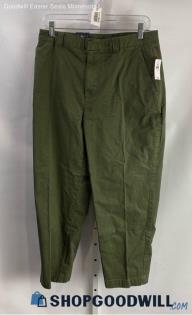 NWT GAP Women's Olive Green Twill Straight Leg Ankle Pant - Sz 8