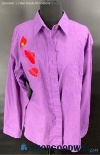 Las Olas International Women's VTG Purple LS with Red Hat Ladies Hats - Sz L