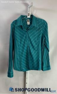 The Northface Women's Blue Long Sleeve Button Shirt - Sz M