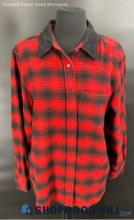 Classic Elements Petite Women's Buffalo Plaid LS shirt - Sz XL Petites