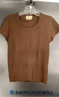 Donnkenny Women's Vintage Brown SS sweater