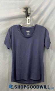 REI Women's Pale Blue Heather Lightweight Active T-Shirt - Sz S