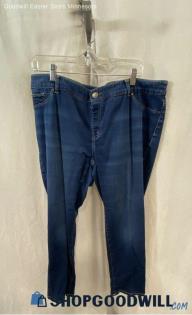 Chico's Women's Dark Blue Straight Ankle Jeans - Sz 16