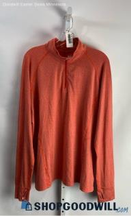 REI Women's Orange 1/4 Zip Sweater - Sz 2X