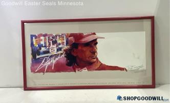 1991 Valvoline Detroit Grand Prix-Emerson Fittipaldi Framed Print Signed PICKUP