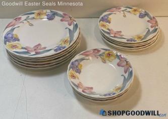 14pc Mikasa Maxima China Set Floral Finesse Pattern