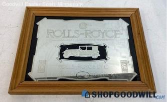 Rolls Royce Framed Mirror 13" X 10" X 1"