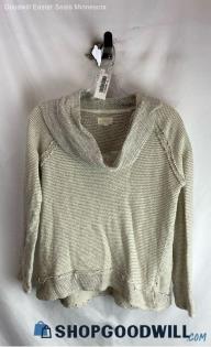 Lucky Brand Women's Beige Cowl Neck Sweater - Sz S