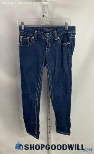 Miss Me Women's Blue Straight Leg Jean - Sz 28