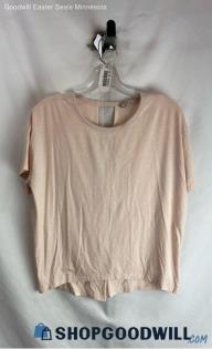 Athleta Women's Pale Pink Back Cut Out T-shirt - Sz M