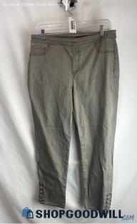 Chico's Women's Light Gray Washed Slim Straight Ankle Jeans - Sz 8