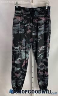 Athleta Women's Black/Pink Watercolor Patterned Sweatpant Jogger - Sz S