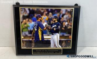 Faces of The Franchises Aaron Rodgers Throws Out First Pitch 2011 Wall Plaque