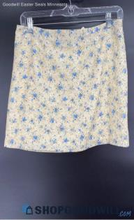 Vanity Junior Spring Blue floral skirt - Sz 3