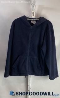 Carolyn Taylor Sport VTG Women's Midnight Navy Fleece Line Full Zip Sweater Sz L