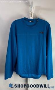 The Noth Face Men's Blue Lightweight Textured Tech Long Sleeve Shirt - Sz M