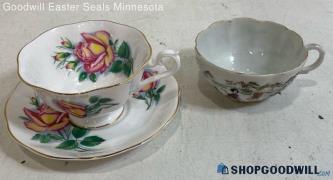 Royal Albert Pink Rose Floral White Bone China Tea Cup And Saucer Vintage