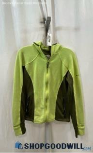 Columbia Women's Light Green Fleece Full Zip Lightweight Hoodie - Sz L