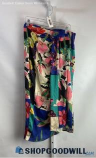 Zara Women's Multicolored Floral Print Midi Skirt - Sz L