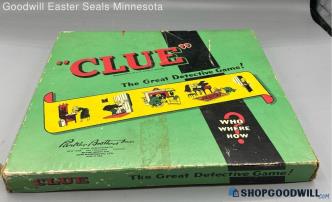 Vintage 1950 Parker Brother Clue Detective Board Game