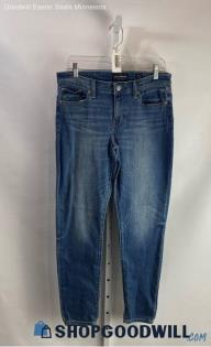 Lucky Brand Women's Weathered Blue Medium Washed High-Rise Skinny Jeans - Sz 10