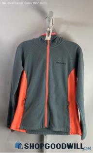 Columbia Women's Gray/Orange Full Zip Sweater - Sz S