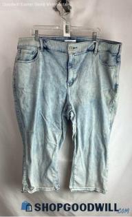 Lane Bryant Women's Light Blue Straight Leg Capri Jeans - Sz 24