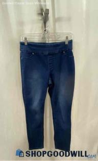 Chico's Women's Dark Blue Pull on Slim Ankle Jeans - Sz 4