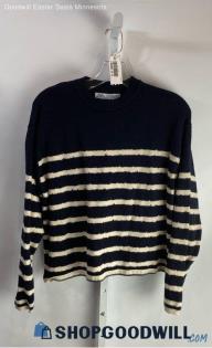 Zara Women's Black/White Cropped Sweater - Sz M