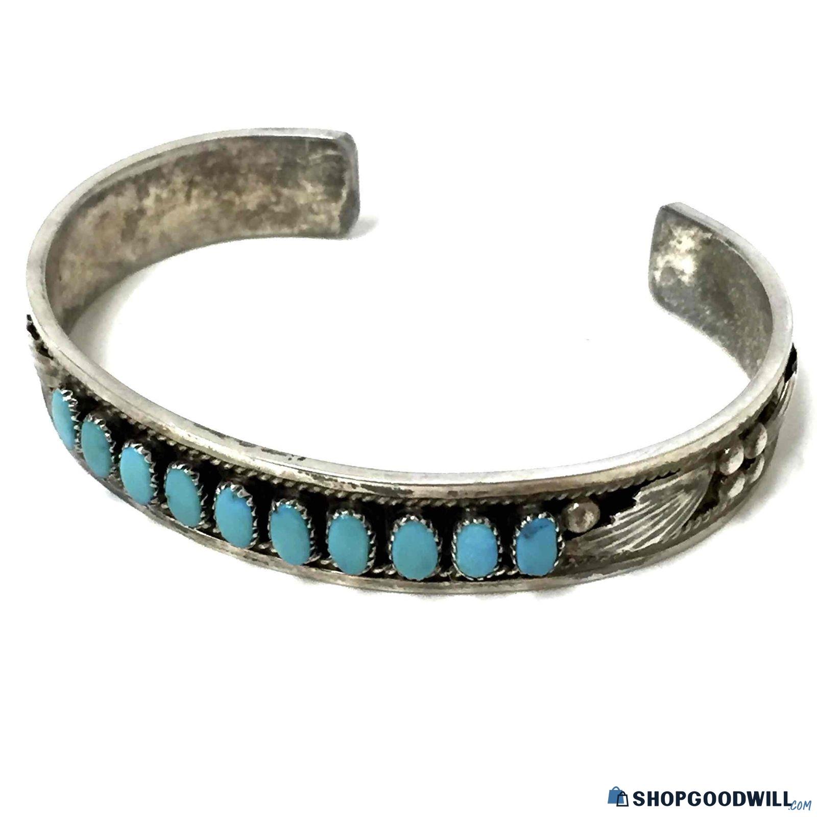 Vintage .925 Sterling & Turquoise Bracelet by Dave & Celia Nieto, Zuni ...