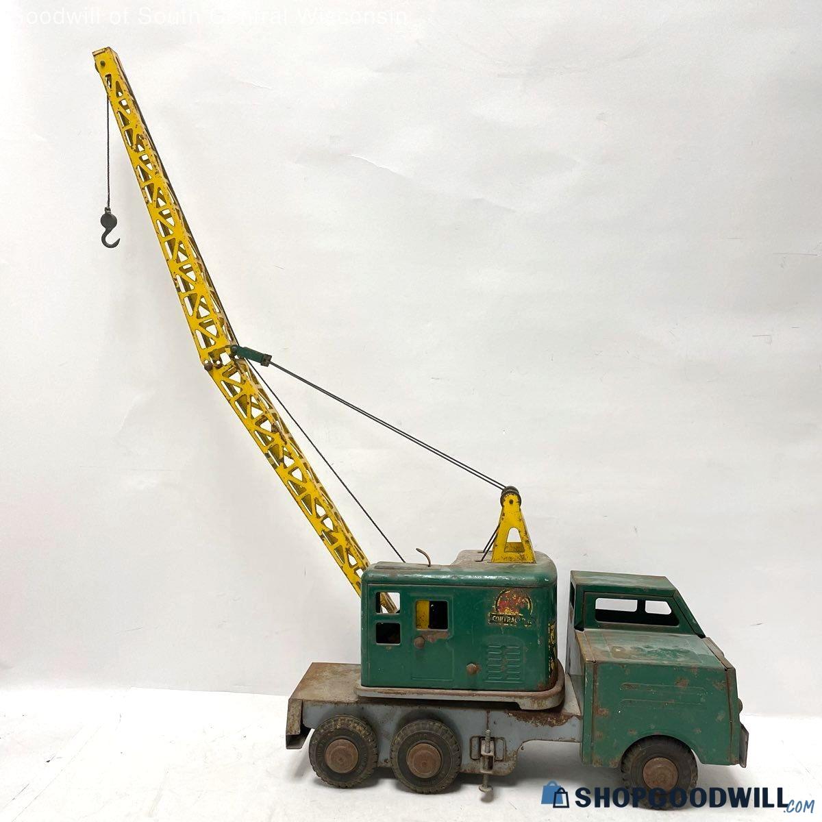 Vntg Marx & Co Green Pressed Steel Lumar Contractors Crane ...