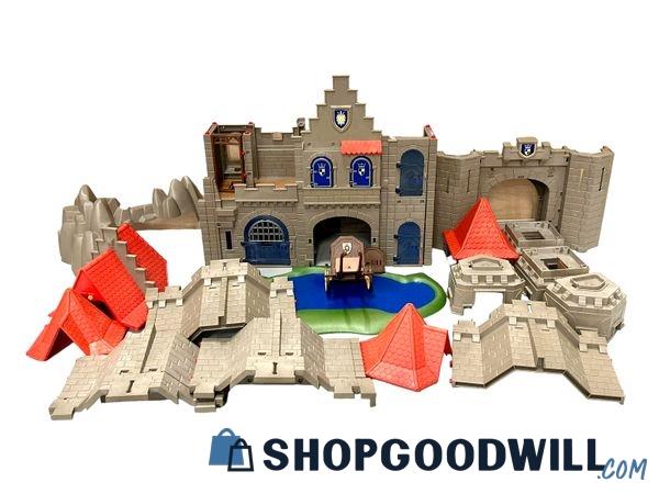 Geobra Playmobil Medieval Castle, Walls, Red Roofs, And Moat ...