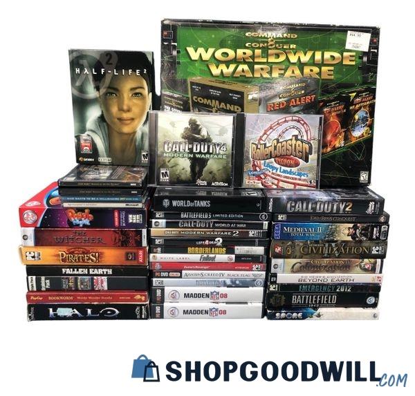 Bulk Lot Of Assorted Pc Computer Video Games | ShopGoodwill.com