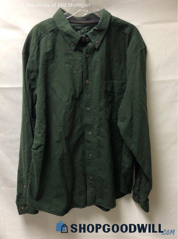 Woolrich Men's Forest Green Flannel Shirt - Size Xxl | ShopGoodwill.com