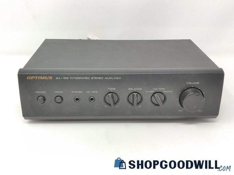 Optimus Radio Shack Sa Integrated Stereo Amplifier Untested