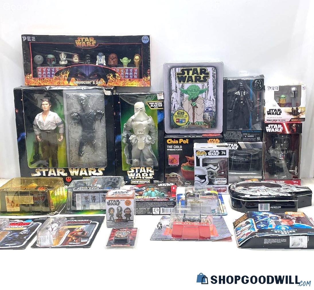 Mixed Lot Of Star Wars Action Figures, Toys, And Collectibles - Hasbro 