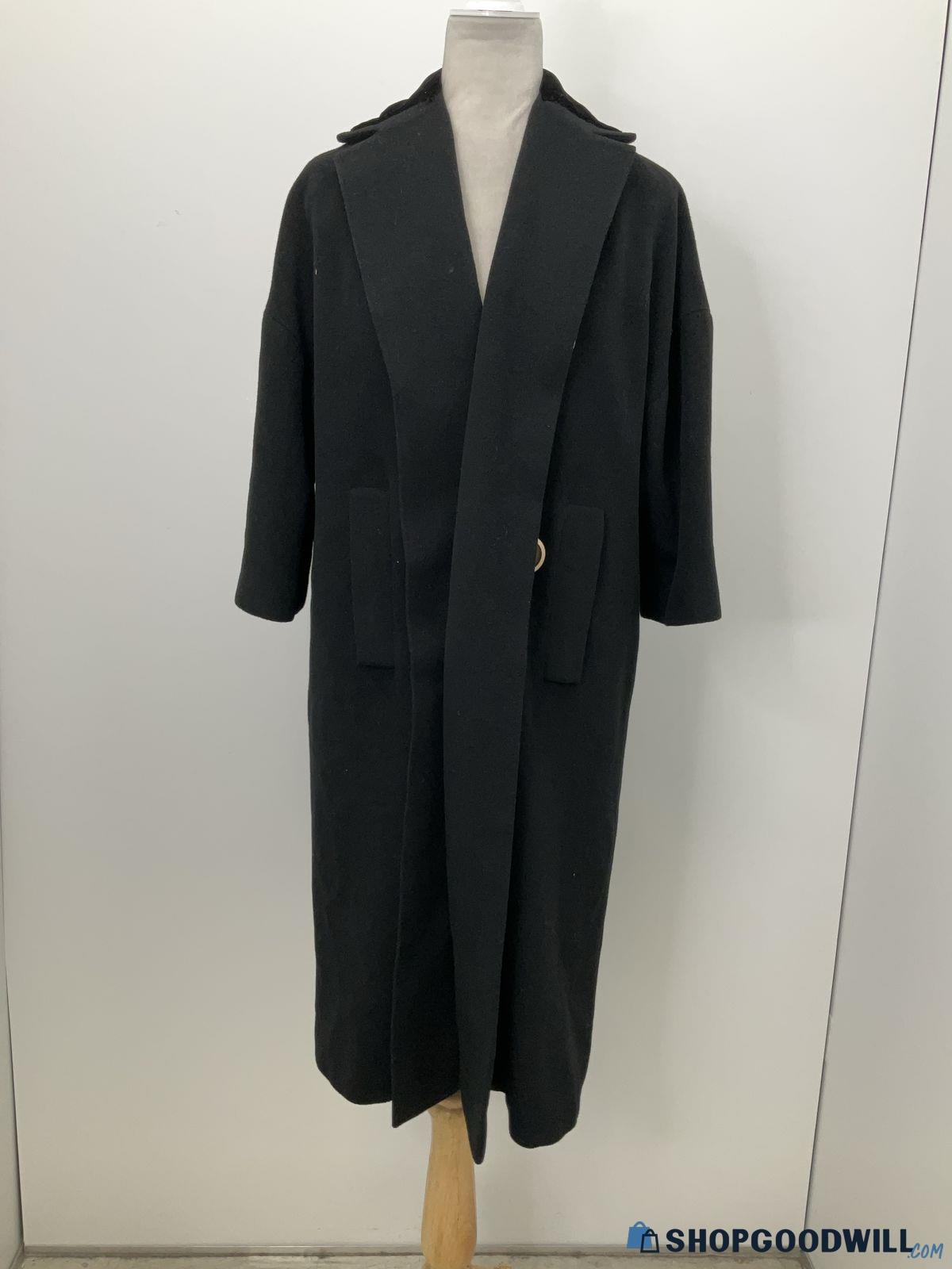 Vintage Couture Americana Black Cashmere 3/4 Sleeve Open Coat L/xl ...