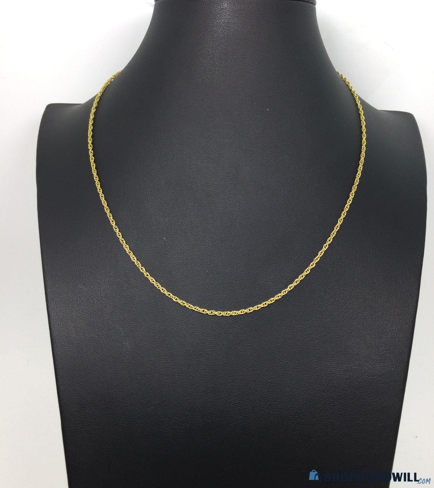 14k Yellow Gold Chain Link Necklace 4.9g | ShopGoodwill.com