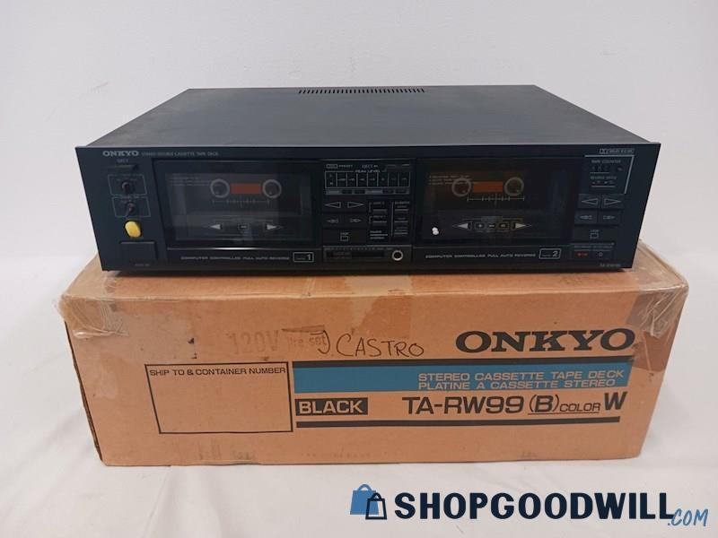 Vintage Onkyo Stereo Cassette Tape Deck Ta-rw99 W/box | ShopGoodwill.com