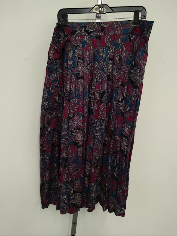 VTG Fitting Image Paisley Print Pleated Skirt 3X - shopgoodwill.com