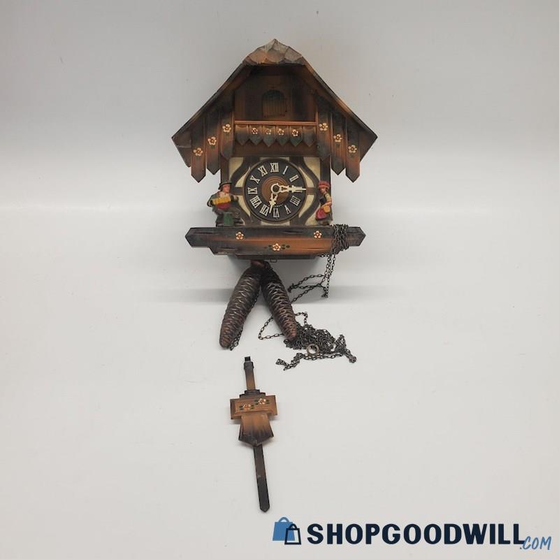 Hubert Herr Triberg Germany Wood Cuckoo Clock W Accessories Shopgoodwill Com