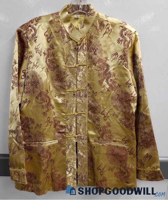 Traditional Asian Long Sleeve Jacket Sz XXL - shopgoodwill.com