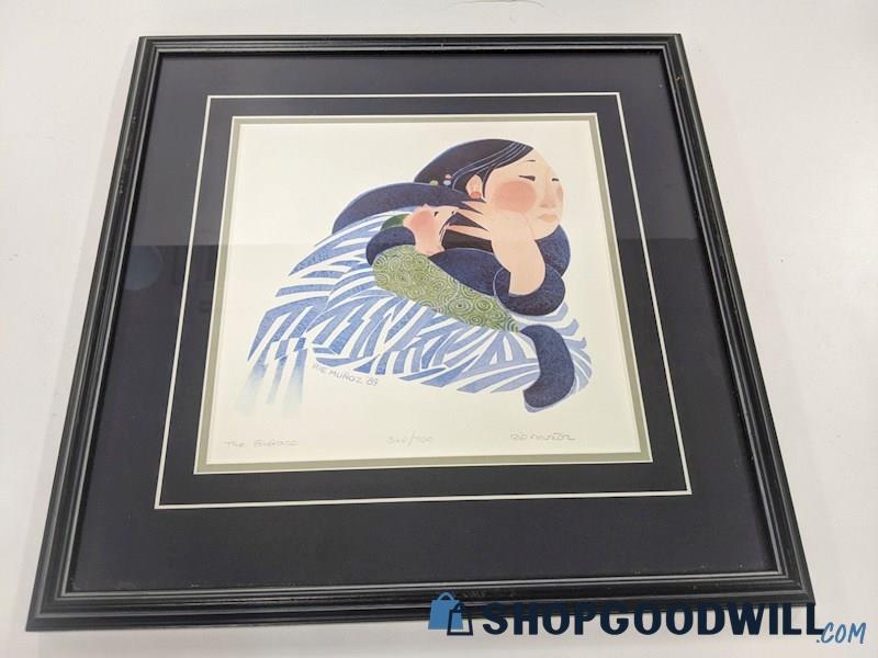 Signed Numbered 'The Embrace' Print By Rie Munoz Framed Blue Green ...