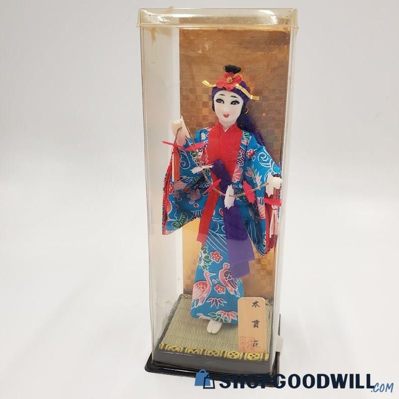 Japanese Ryukyu Okinawa Doll Woman In Kimono W/ Case | ShopGoodwill.com