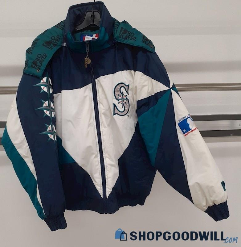 Pro Layer Vintage MLB Seattle Mariners Rain Coat L Blue - shopgoodwill.com